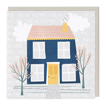 Card Big Blue House New Home